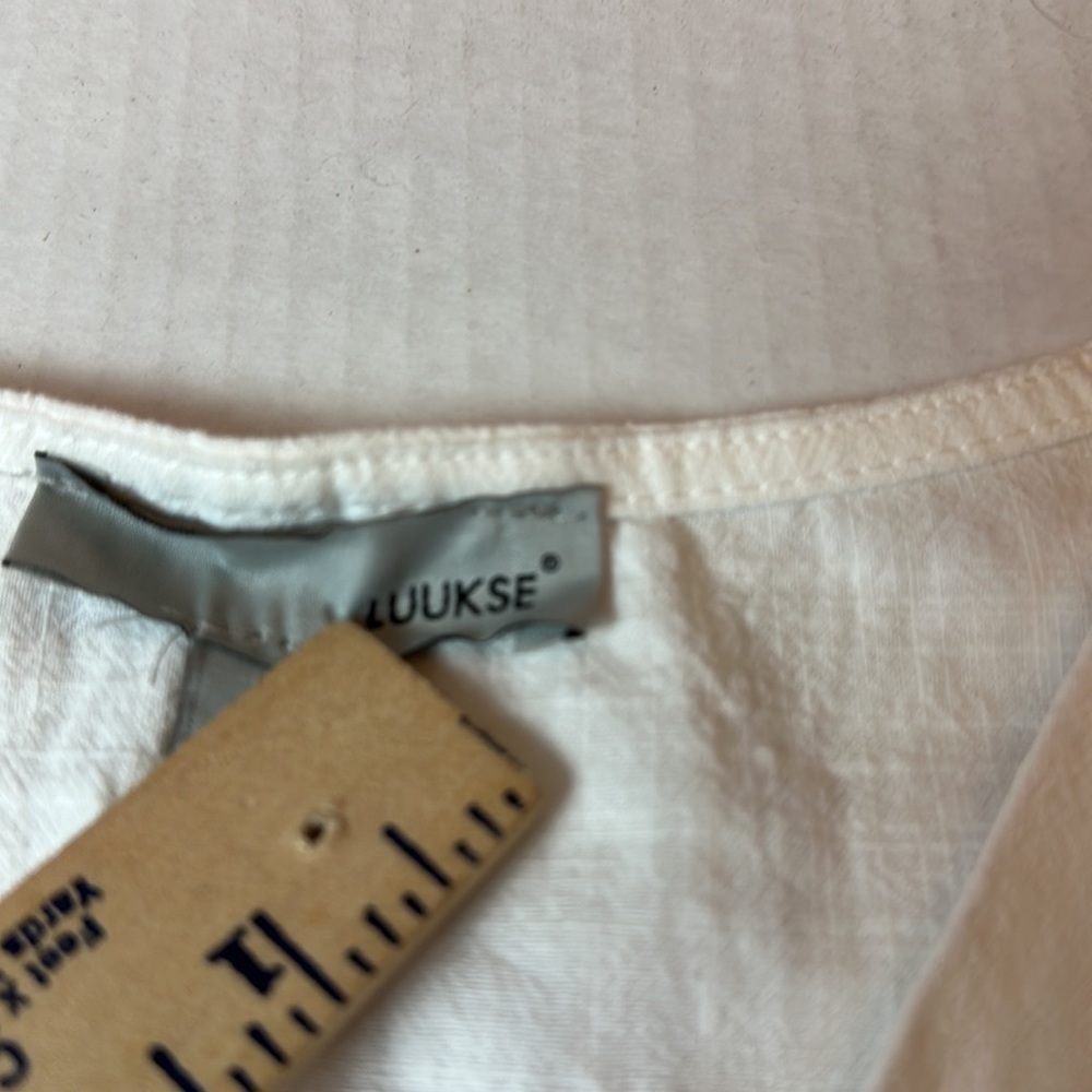 2010s Luukse Fit & Flare Dress | Ribbed Cotton · Cottagecore / Coastal Minimal - Picture 6 of 9